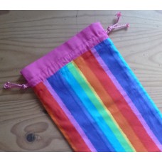 Extra Small Drawstring Bag - Girly Stripes