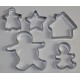 Gingerbread Man Stainless Steel Cookie Cutter Set - 5 piece