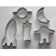 Outer Space Stainless Cookie Cutter Set - 5 piece