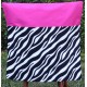 Pink Petunias School Chair Bag - Zebra Print on Hot Pink