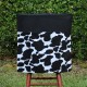 School Chair Bag - Cow Print on Black