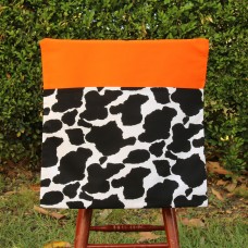 School Chair Bag - Cow Print on Orange