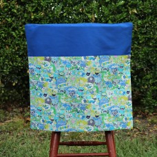 School Chair Bag - Monsters on Electric Blue