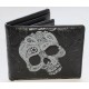 ShagWear Abstract Skull Mens Wallet on Black